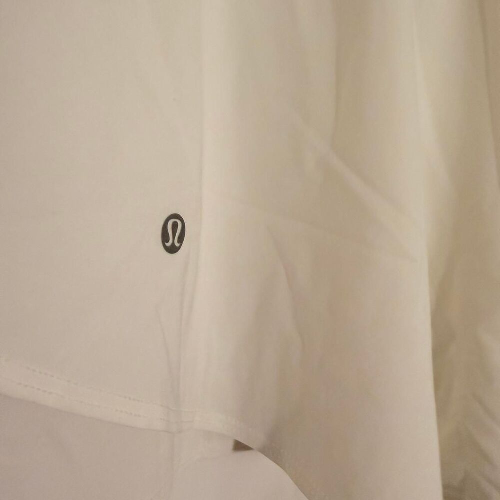 Lululemon Court Rival High-Rise Layered White Tennis Skirt Skort Size 12 - Picture 3 of 5